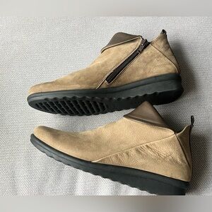 The Flexx Tan Suede Ankle Booties Shoes